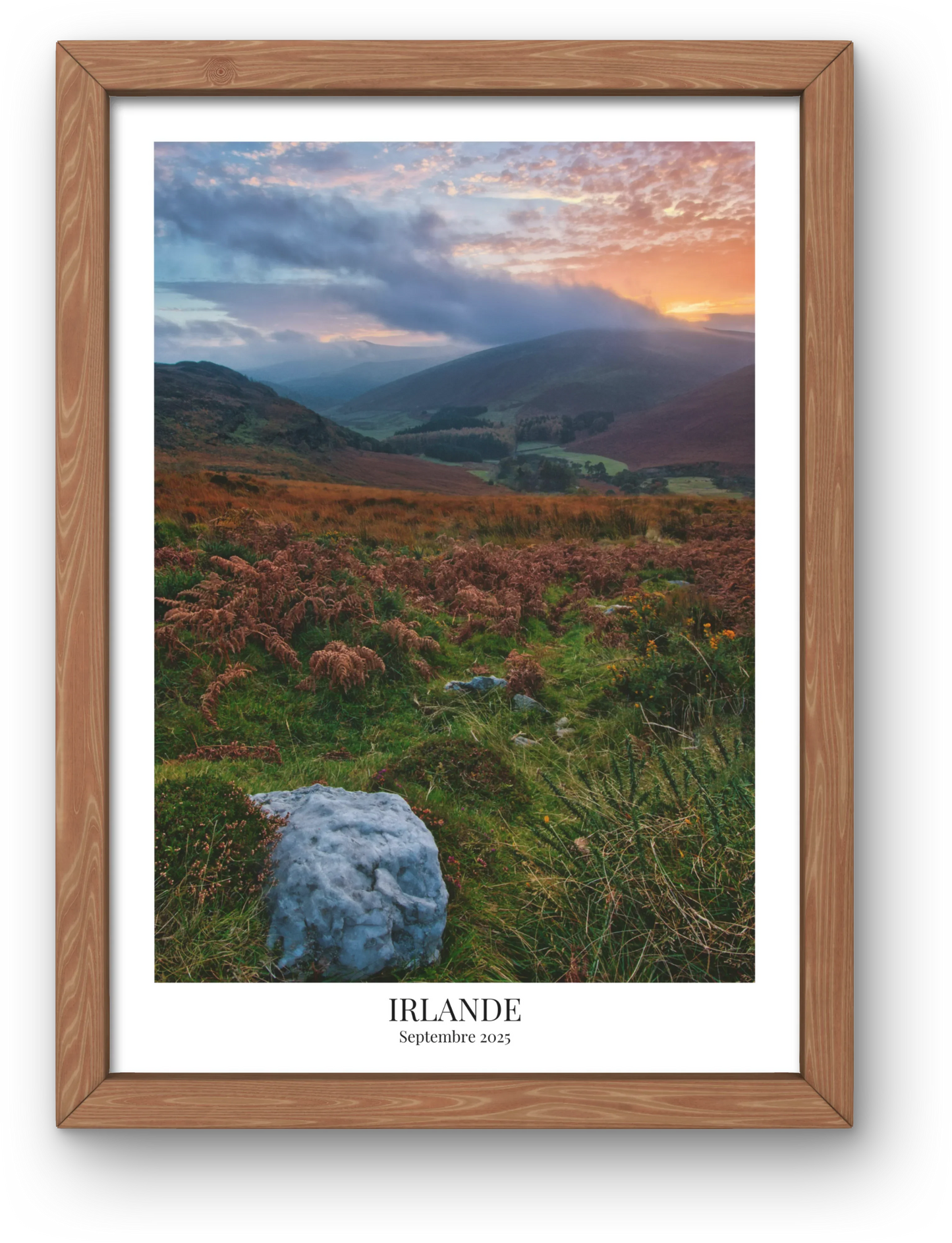 Affiche de voyage personnalisée et encadrée.