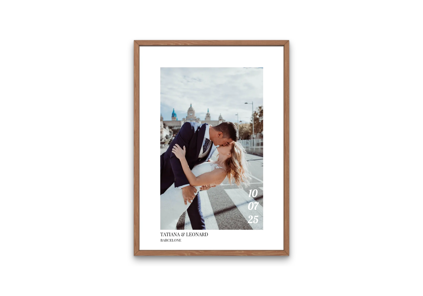 Affiche personnalisée de mariage, encadrée