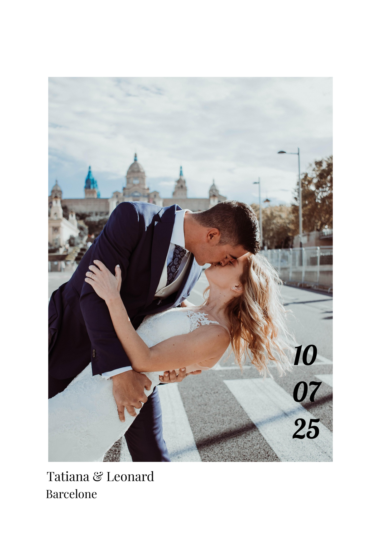 Affiche de mariage - L'amour à Barcelone