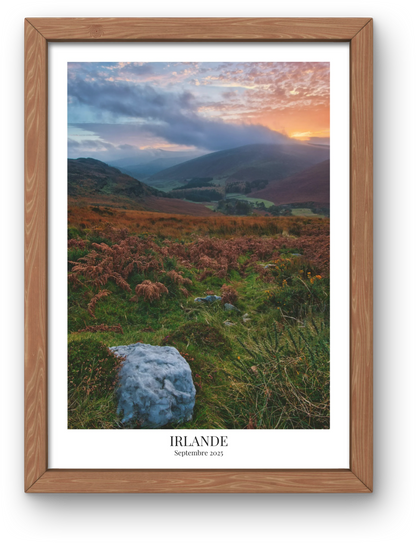 Affiche de voyage personnalisée et encadrée.