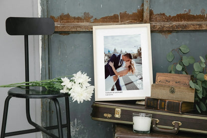 Affiche de mariage personnalisée et encadrée