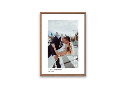 Affiche personnalisée de mariage, encadrée