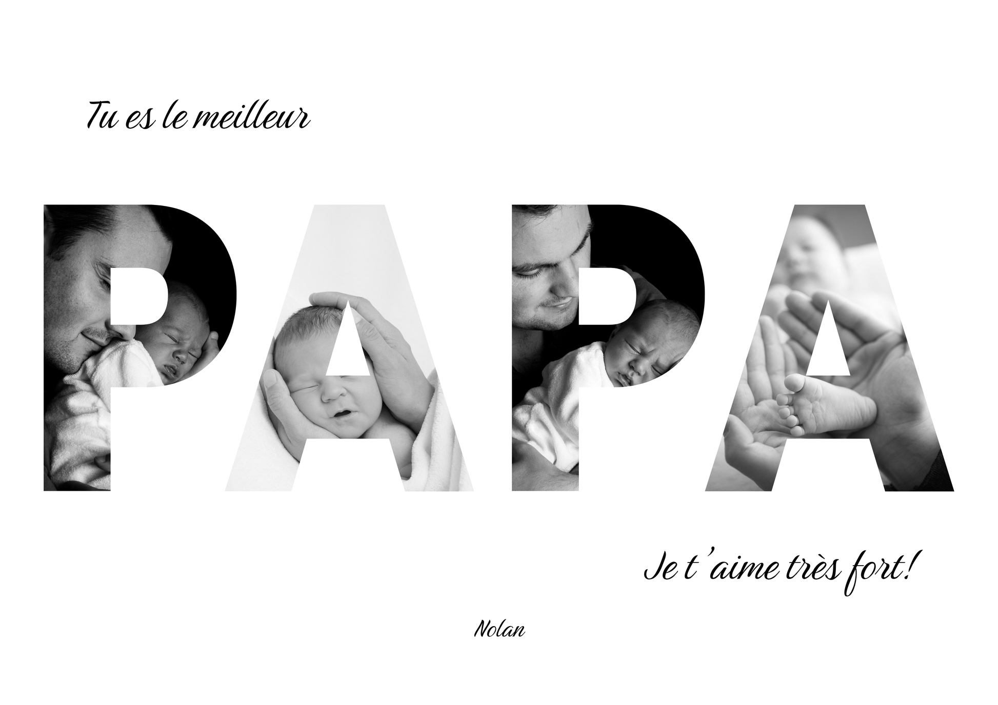 Détail affiche personnalisée Meilleur Papa