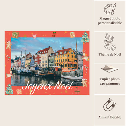 Caracteristiques du magnet Joyeux noel rouge