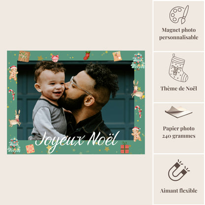 Caracteristiques du magnet Joyeux noel vert