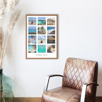 Affiche de voyage personnalisée et encadrée.