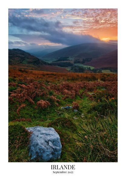 Détail affiche de voyage personnalisée.
