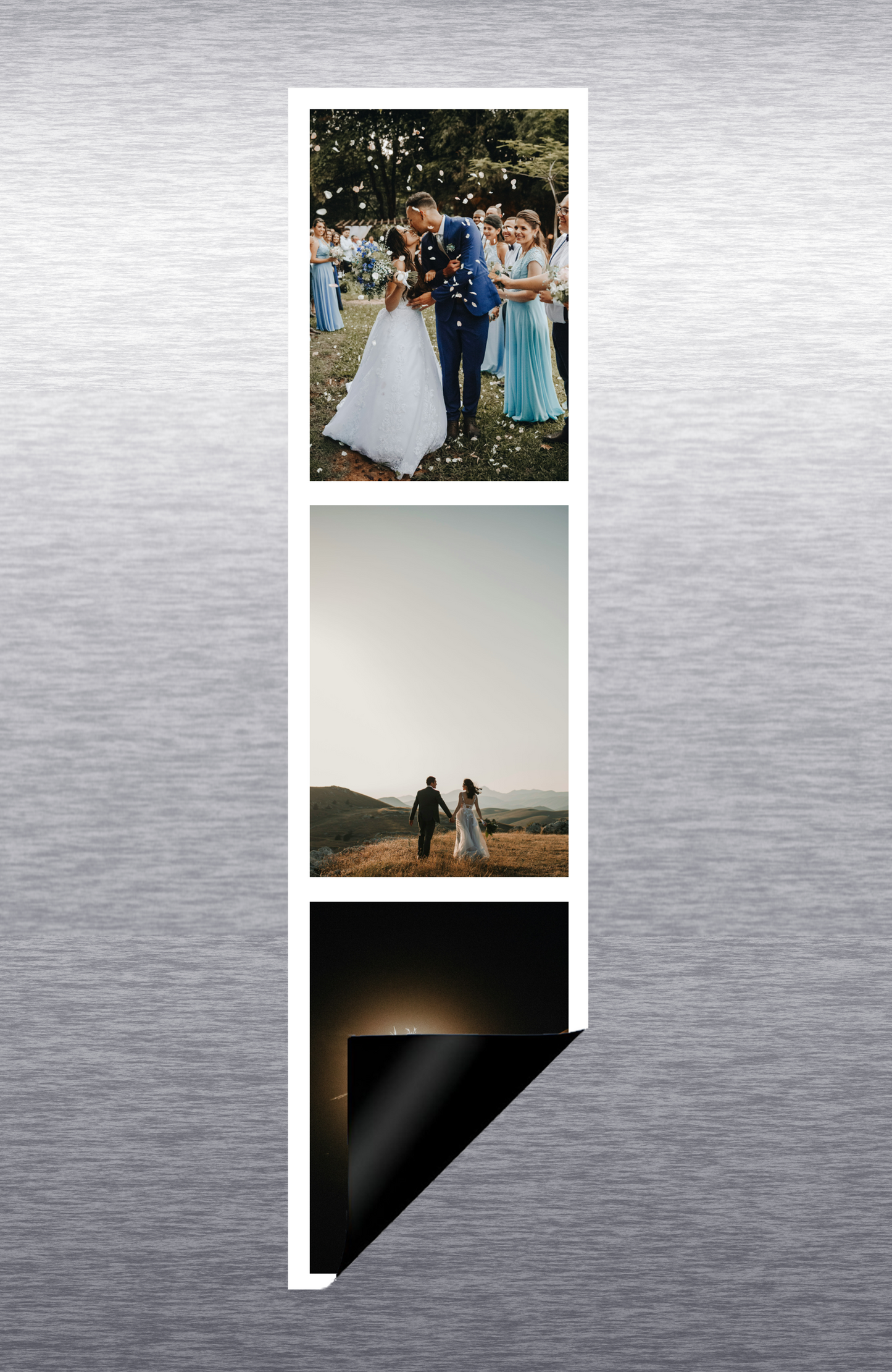 Présentation magnet photo cabine personnalisé sur porte de frigo