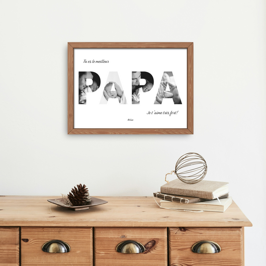 Affiche personnalisée "Tu es le meilleur papa"
