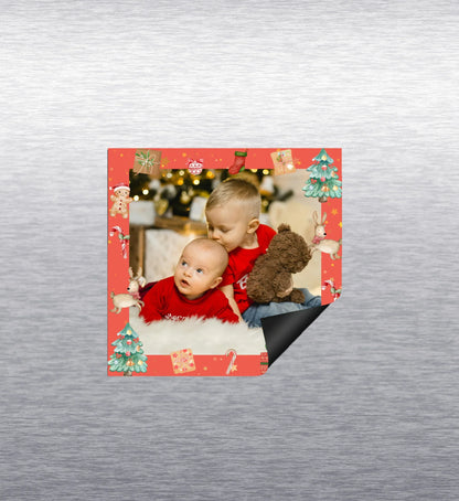 Détail impression magnet photo Noël