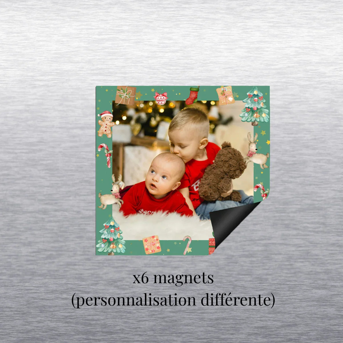Détail impression magnet photo Noël