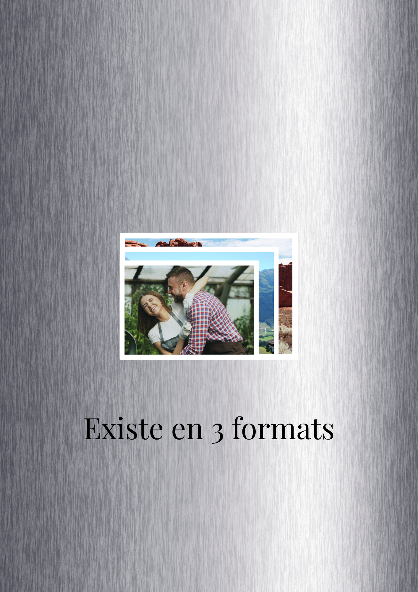 Magnets photo rectangulaires personnalisé sur un frigo, existe en 3 formats